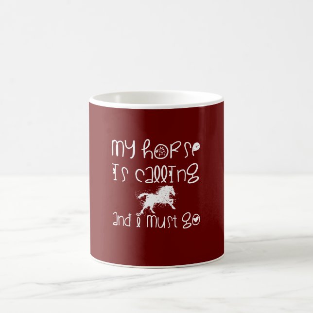 Taza De Café Mi caballo está llamando (Centro)