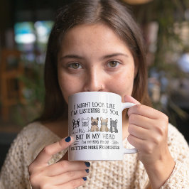 Taza De Café Mi cabeza está pensando en conseguir más franceses