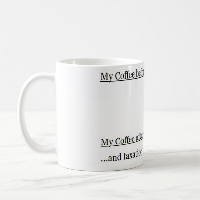 Taza De Café Mi café e impuestos (Izquierda)