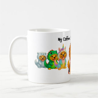 Taza De Café Mi Café Mi Pandilla Mis Reglas Perro Gracioso