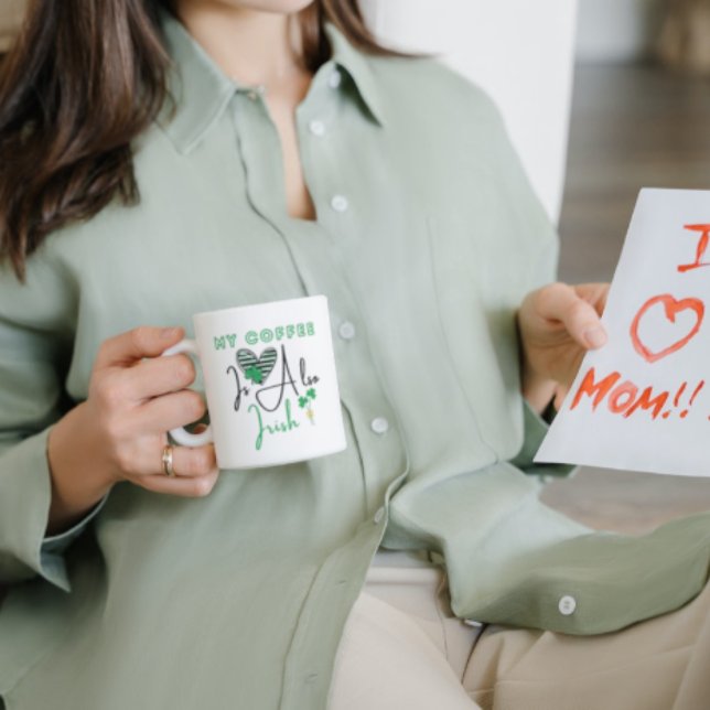 Taza De Café Mi café también es café irlandés el día de San Pat (Subido por el creador)