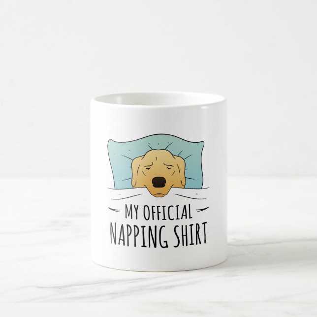 Taza De Café Mi camisa oficial de dormir con Perro dormido (Centro)