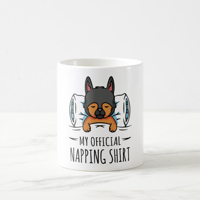 Taza De Café Mi camisa oficial de dormir con Perro dormido (Centro)
