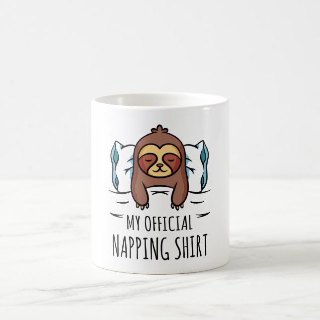 Taza De Café Mi camisa oficial para dormir con Sloth (Centro)