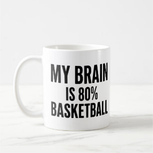 Taza De Café Mi cerebro es 80% baloncesto divertido deportes