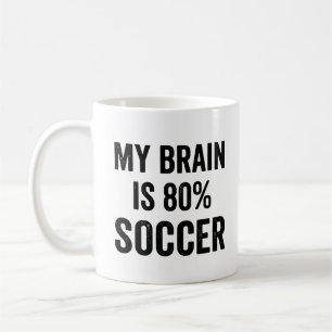 Taza De Café Mi cerebro es 80% gráfico divertido de fútbol