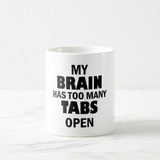 Taza De Café Mi cerebro tiene demasiadas pestañas abiertas - te