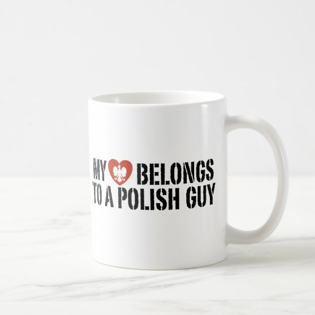 Taza De Café Mi chico polaco del corazón (Derecha)