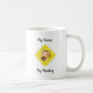 Taza De Café Mi circo mi mono con nombre personalizado