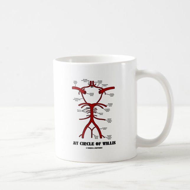 Taza De Café Mi círculo de Willis (humor anatómico de las (Derecha)