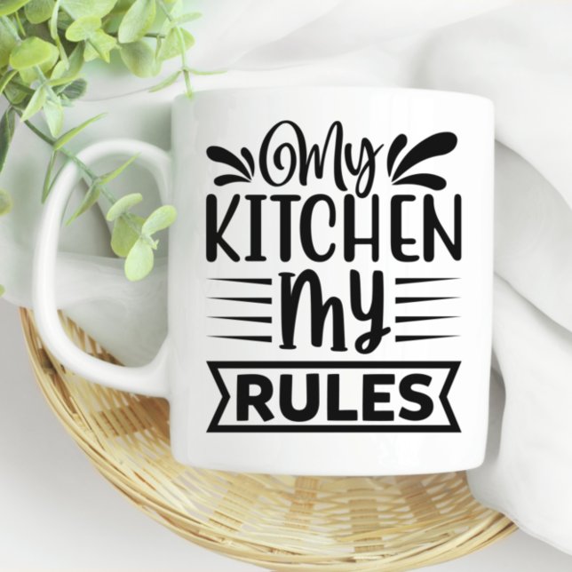 Taza De Café Mi cocina mis reglas cocinando latas (Subido por el creador)