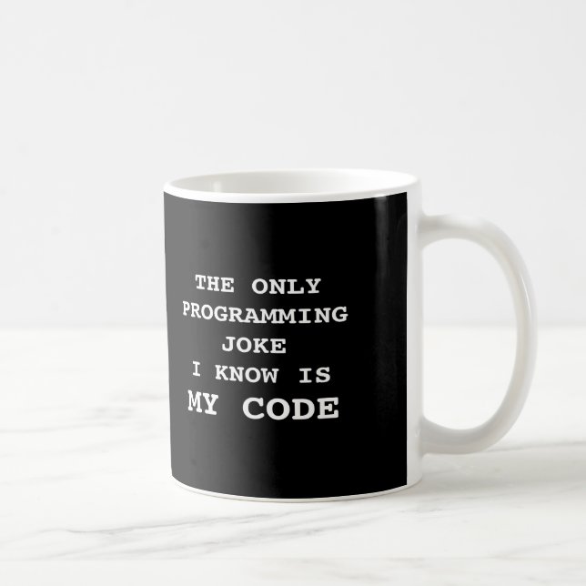 Taza De Café MI CÓDIGO - chiste programado (Derecha)