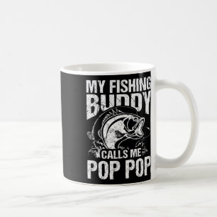 Taza De Café Mi compañero de pesca me llama Pop Pop Día del Pad