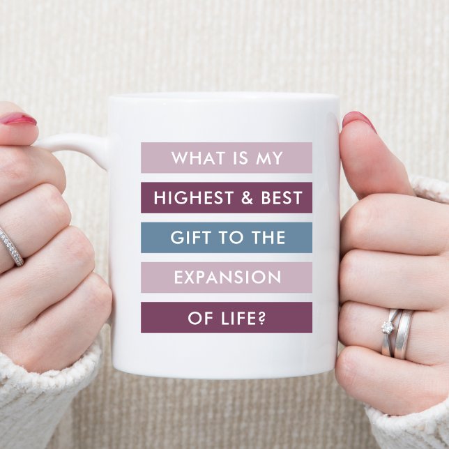 Taza De Café Mi contribución al tazón del café motivacional (My Contribution to Life Motivational Coffee Mug)