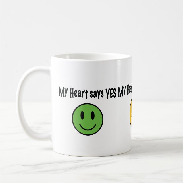 Taza De Café Mi corazón dice sí… (Izquierda)