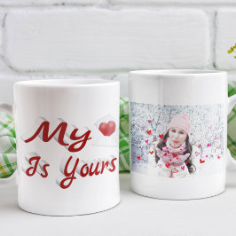 Taza De Café Mi corazón es tu foto Día de San Valentín