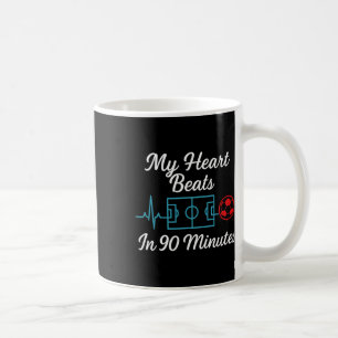 Taza De Café Mi corazón late en 90 minutos Camiseta de Novedad