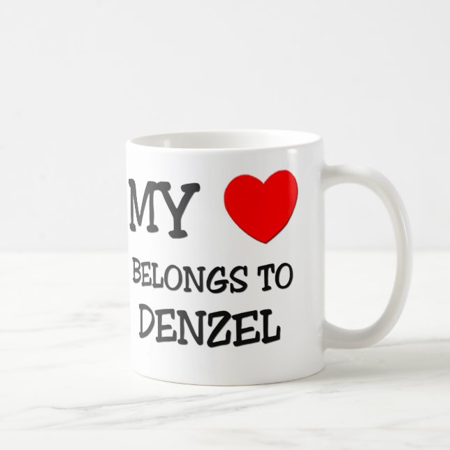 Taza De Café Mi corazón pertenece a Denzel (Derecha)