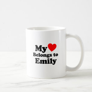 Taza De Café Mi corazón pertenece a Emily