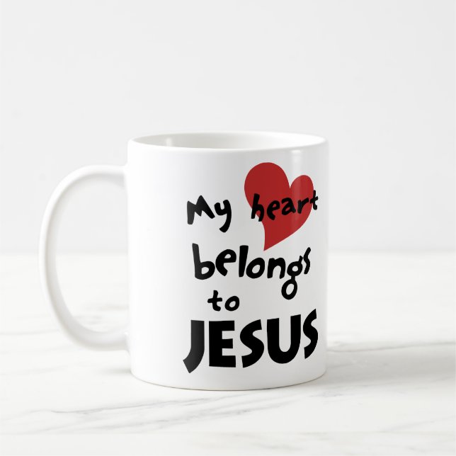 TAZA DE CAFÉ MI CORAZÓN PERTENECE A JESÚS (Izquierda)