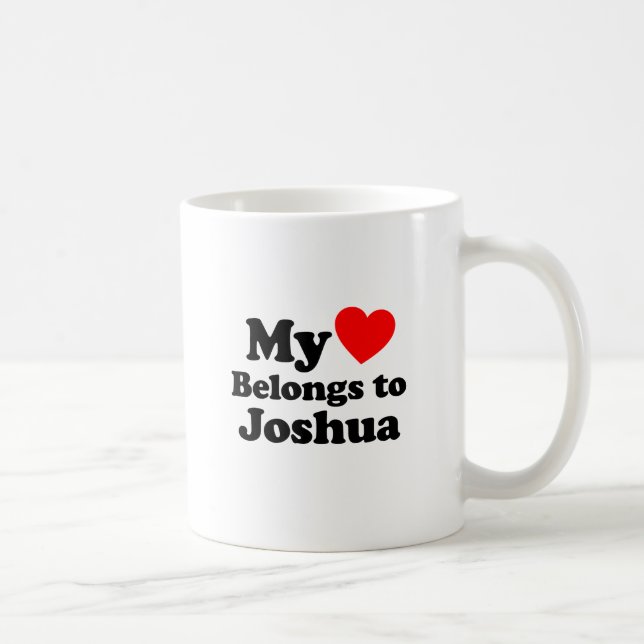 Taza De Café Mi corazón pertenece a Joshua (Derecha)