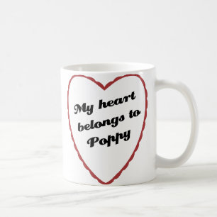 Taza De Café Mi corazón pertenece a la amapola