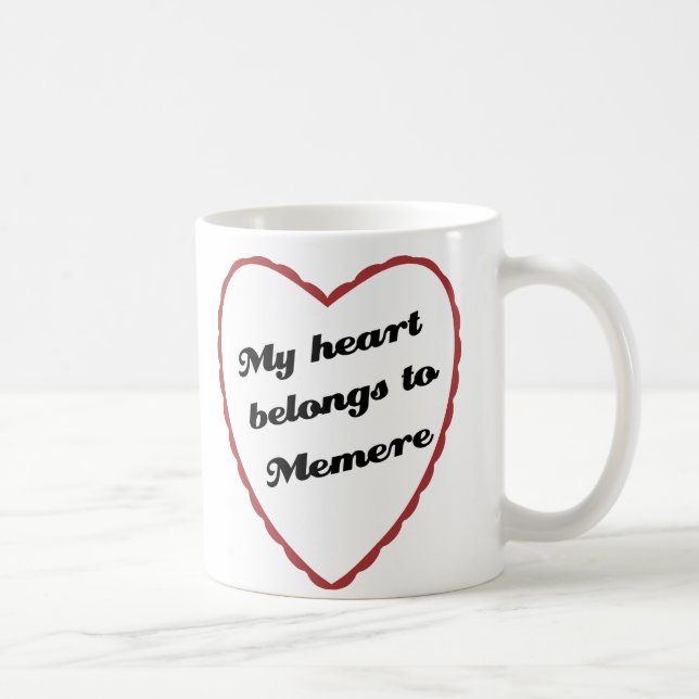 Taza De Café Mi corazón pertenece a Memere (Derecha)