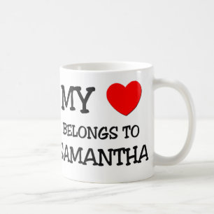 Taza De Café Mi corazón pertenece a SAMANTHA