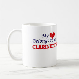 Taza De Café Mi corazón pertenece a un clarinetista