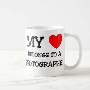 Taza De Café Mi corazón pertenece a un FOTÓGRAFO