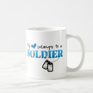 Taza De Café Mi corazón pertenece a un soldado