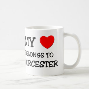 Taza De Café Mi corazón pertenece a WORCESTER