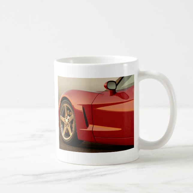 Taza De Café Mi Corvette rojo (Derecha)