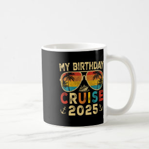 Taza De Café Mi crucero de cumpleaños 2025 Fiesta Vaca