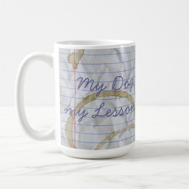 Taza De Café Mi Dachshund comió mi plan de lección (Izquierda)