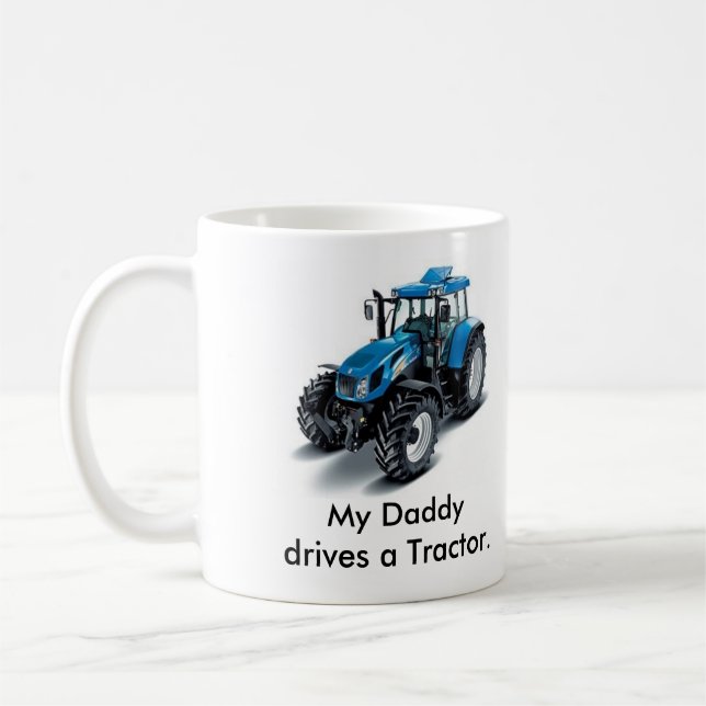 Taza De Café Mi daddydrive conduce un tractor (Izquierda)