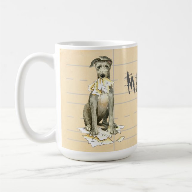 Taza De Café Mi Deerhound escocés comió mi hogar (Izquierda)
