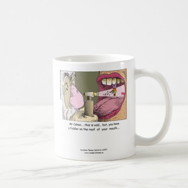 Taza De Café Mi Dentista Judío Funny Coffee Mug (Derecha)