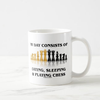 Taza De Café Mi día consiste en el comer, durmiendo jugando a