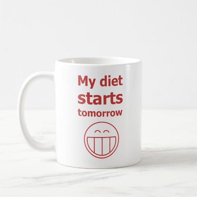 Taza De Café Mi dieta empieza mañana (Izquierda)