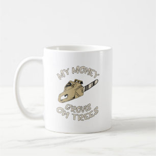 Taza De Café Mi Dinero Crece En Los Árboles