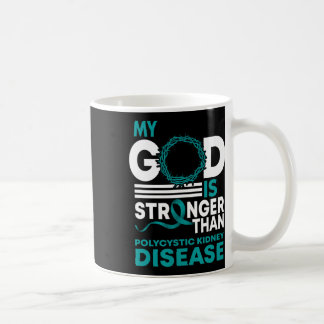 Taza De Café Mi Dios Es Más Fuerte Que La Enfermedad Renal Poli