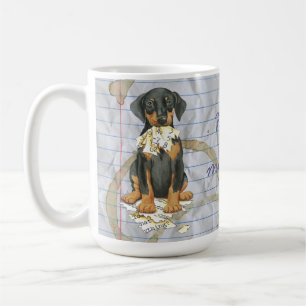 Taza De Café Mi Doberman comió mi plan de clases