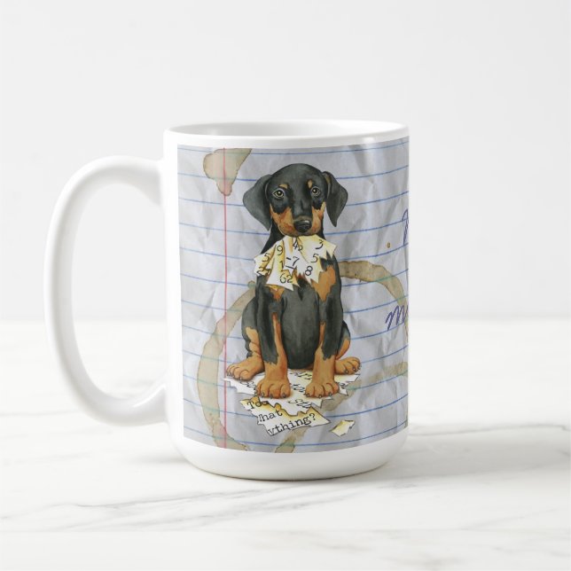 Taza De Café Mi Doberman comió mi plan de clases (Izquierda)