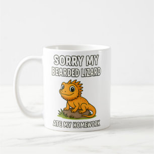 Taza De Café Mi Dragón Barbudo Se Comió Mi Tarea Divertido Aman