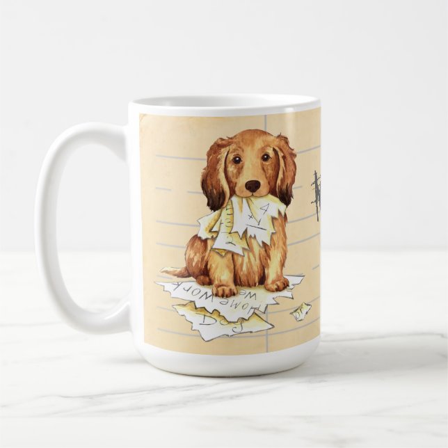 Taza De Café Mi duradero Dachshund se comió mi hogar (Izquierda)