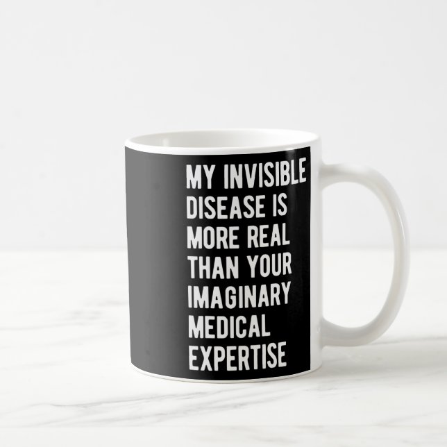 Taza De Café Mi Enfermedad Invisible Es Una Enfermedad Cardíaca (Derecha)