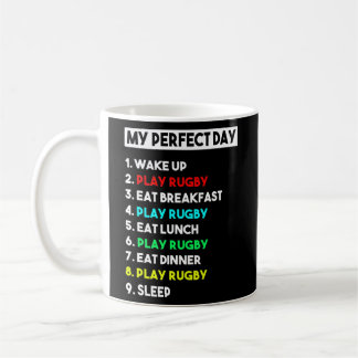 Taza De Café Mi entrenador de rugby de día perfecto