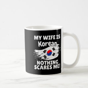 Taza De Café Mi esposa es coreana regalo divertido de la bander