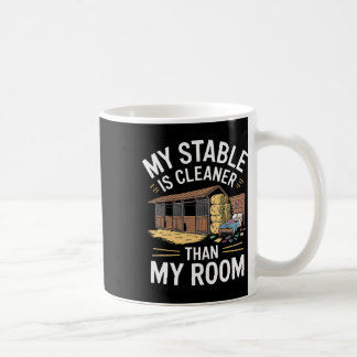 Taza De Café Mi Estable Es Más Limpio Que Mi Habitación Ecuestr